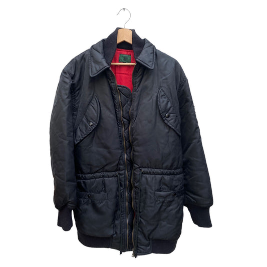 Vintage Black Bomber Jacket Coat