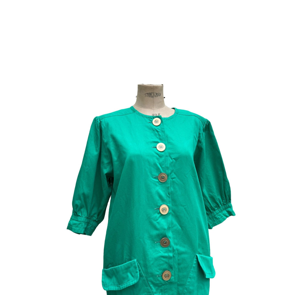 Vintage  1980S Green Dress