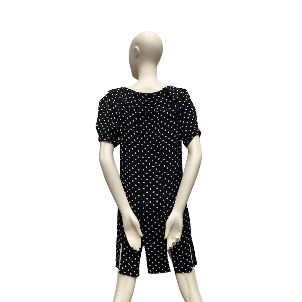 Vintage 1970s Black Dot Dress