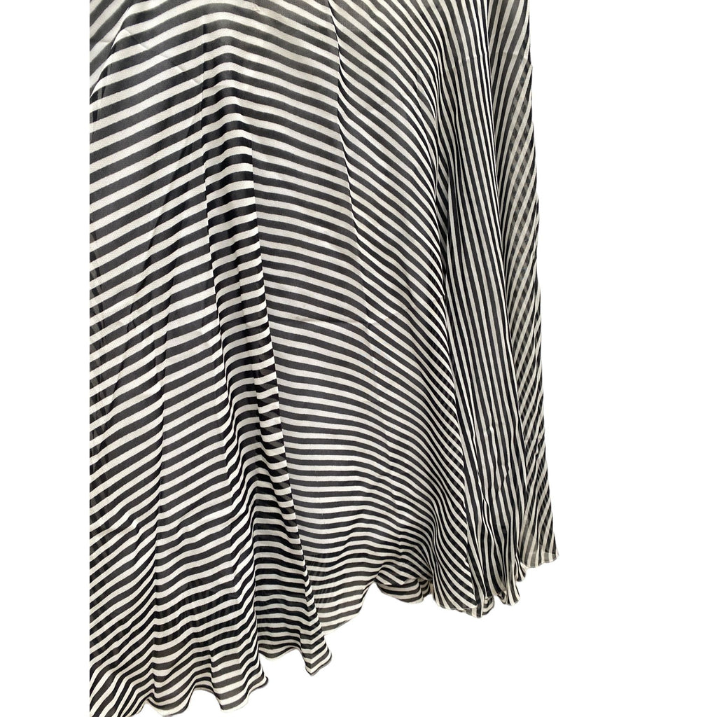 2007 Silk Like Striped Skirt  Runway Line