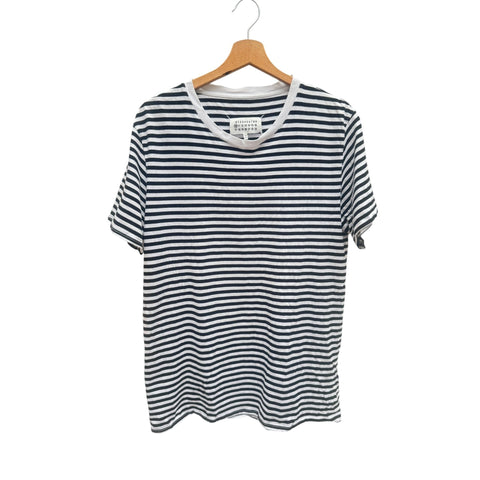 4 Stitches White Navy Striped T-shirt