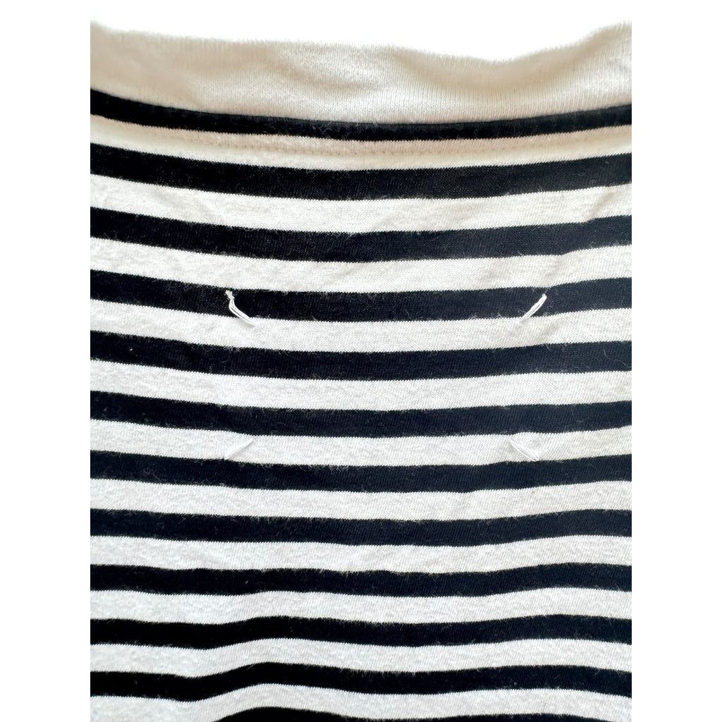 4 Stitches White Navy Striped T-shirt