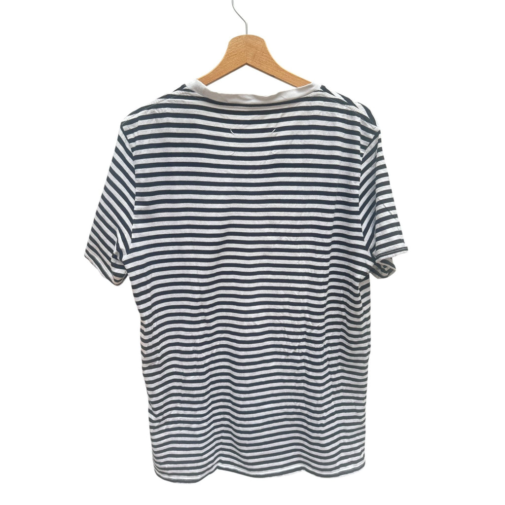 4 Stitches White Navy Striped T-shirt