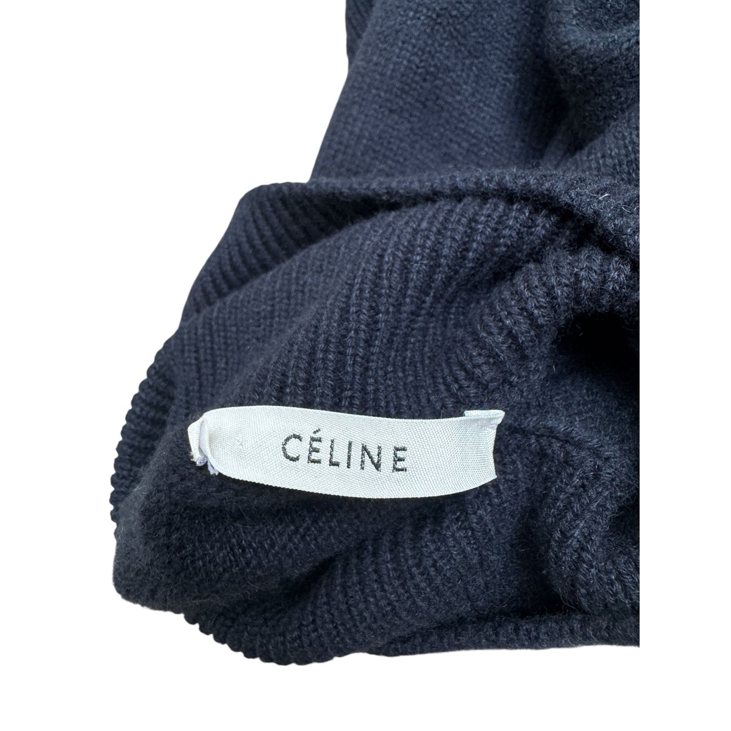 Navy Cashmere Rollneck Sweater