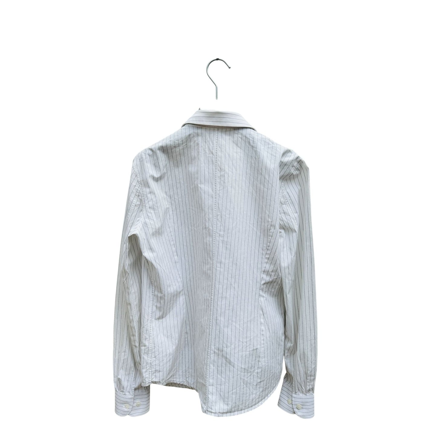Helmut Lang Vintage White & Grey Pinstripe Shirt