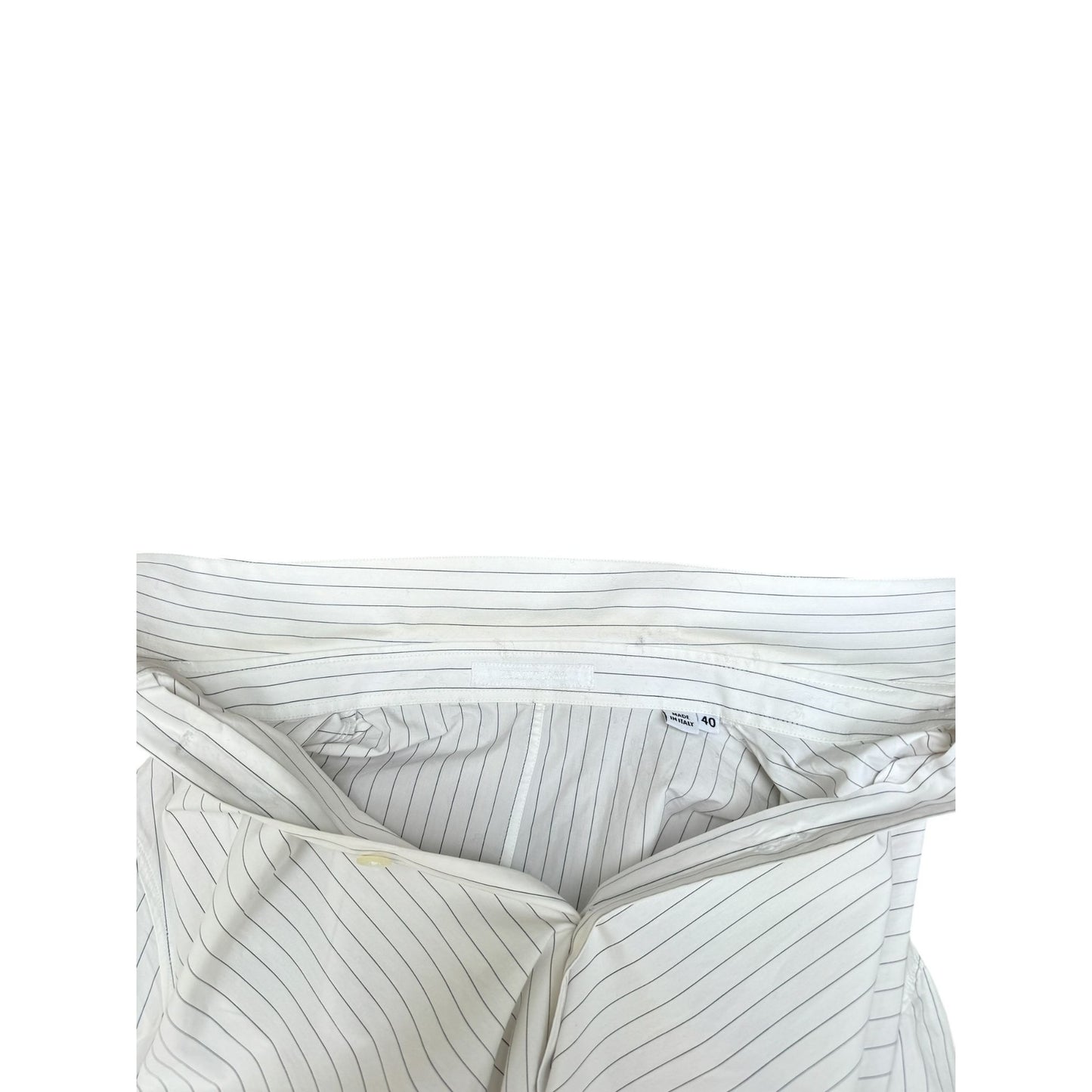 Helmut Lang Vintage White & Grey Pinstripe Shirt