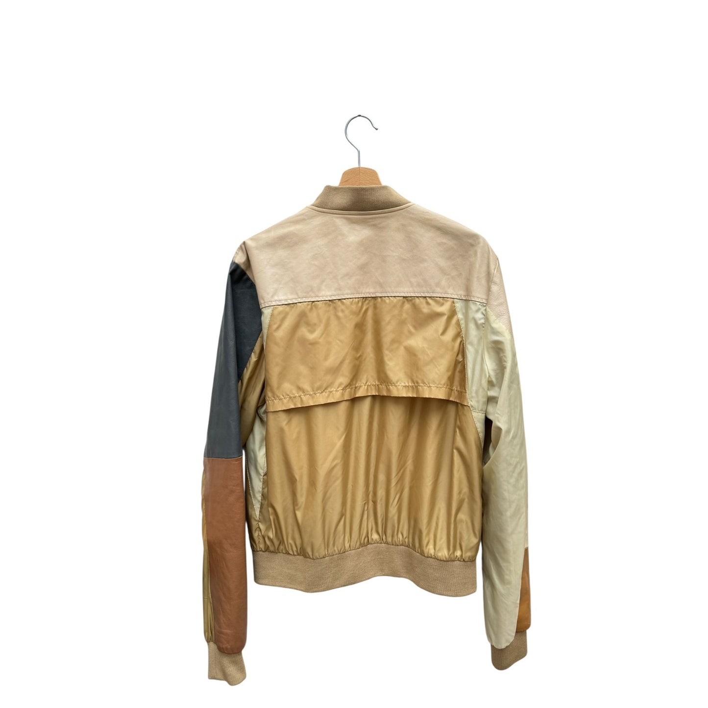 SS 2007 Patchwork Nylon & Leather Jacket Size 52 / L