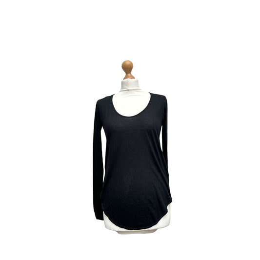 Black Long-Sleeve Top