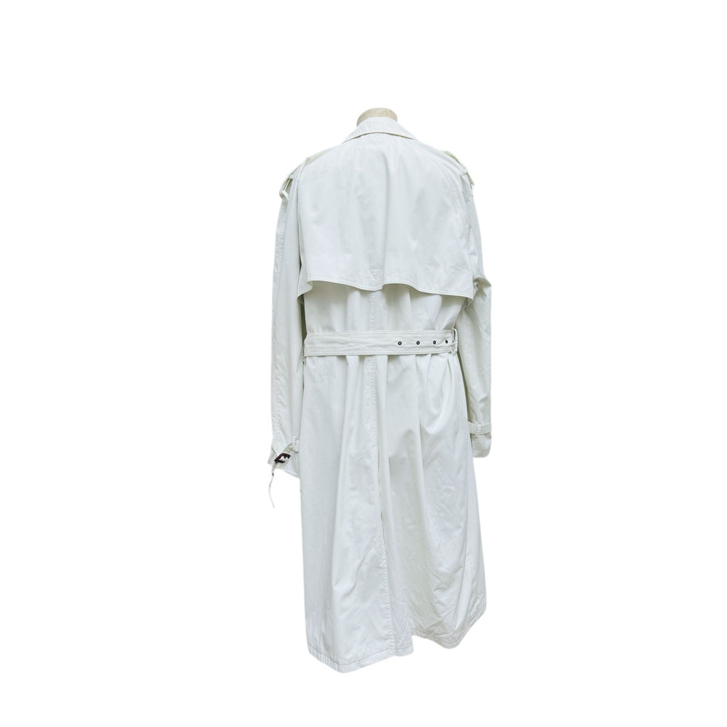 Vintage Belted White Trench Coat