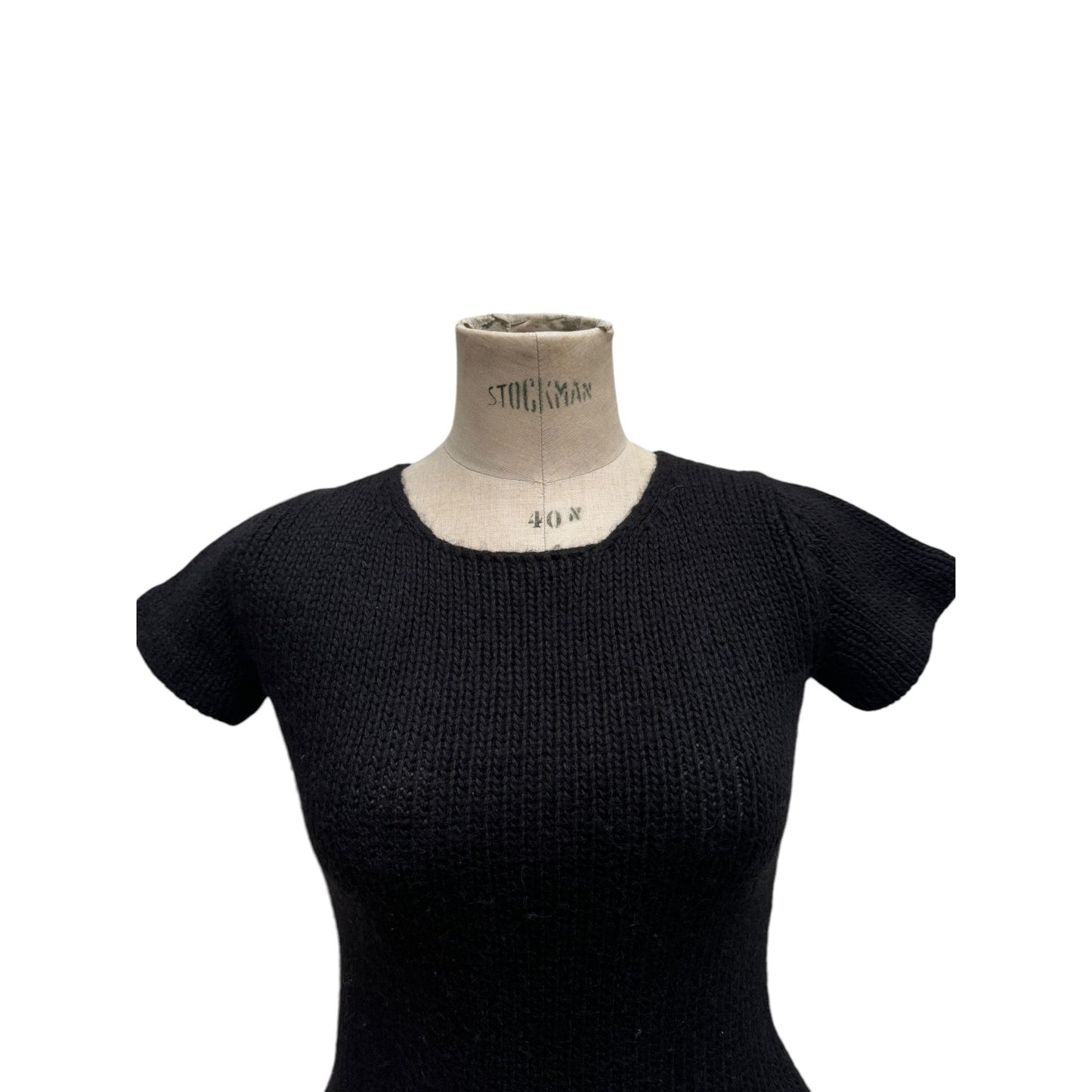 Vintage Navy Knitted Mohair Wool Top