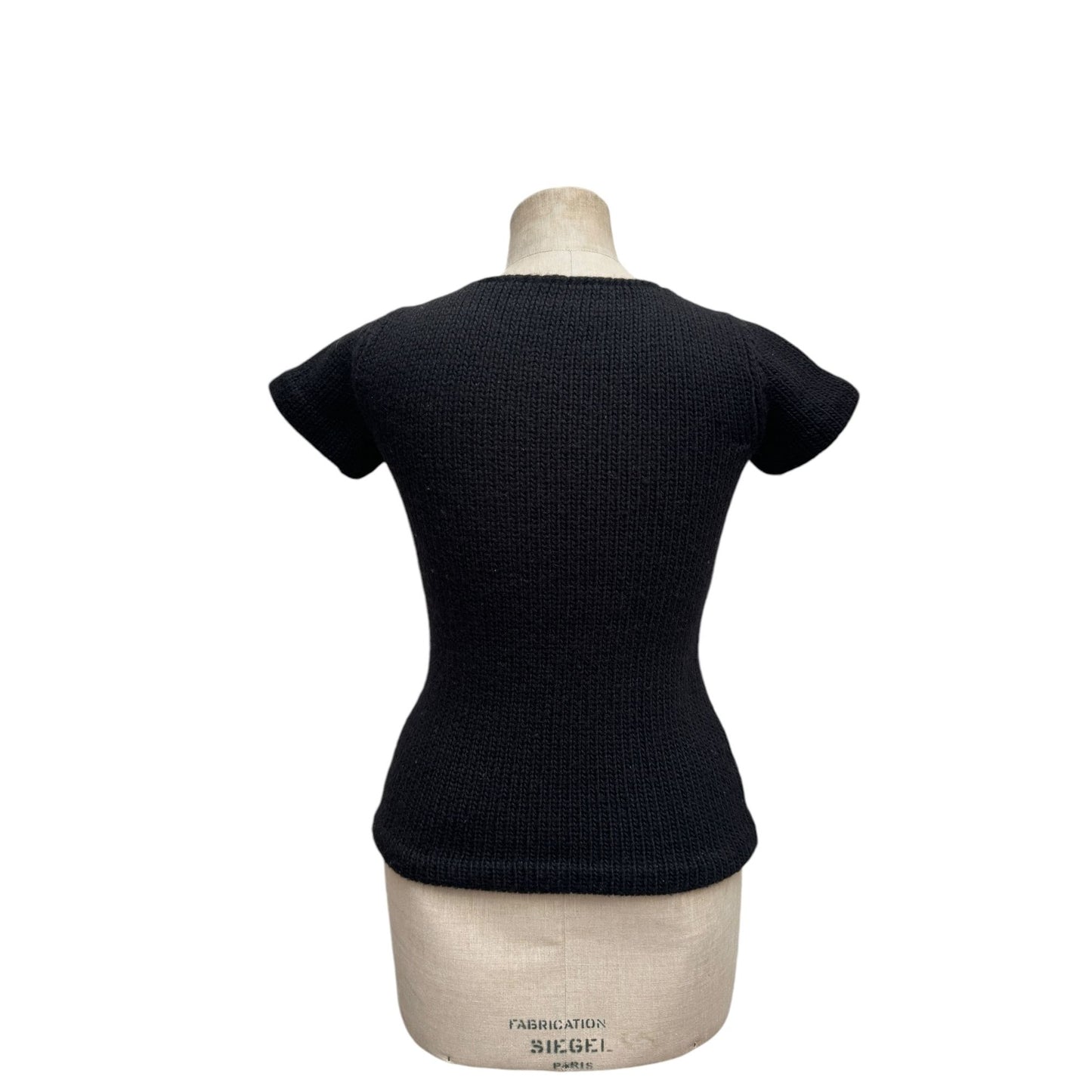 Vintage Navy Knitted Mohair Wool Top