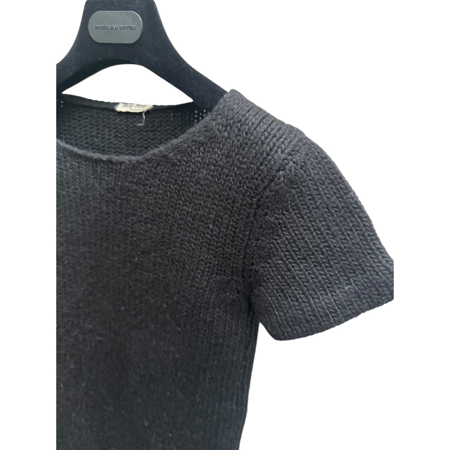 Vintage Navy Knitted Mohair Wool Top
