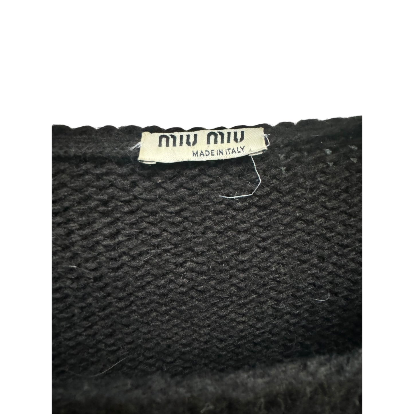 Vintage Navy Knitted Mohair Wool Top