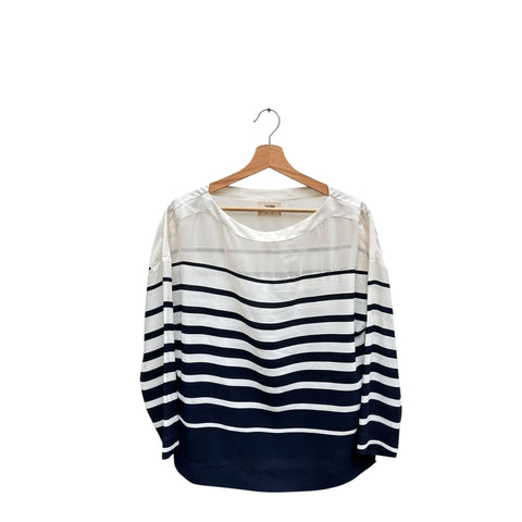 Navy White Striped Longsleeves