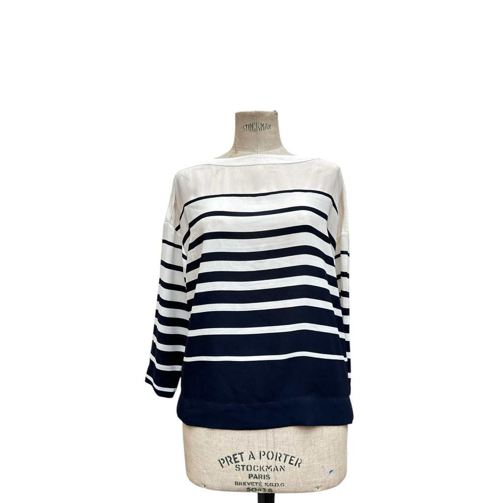 Navy White Striped Longsleeves