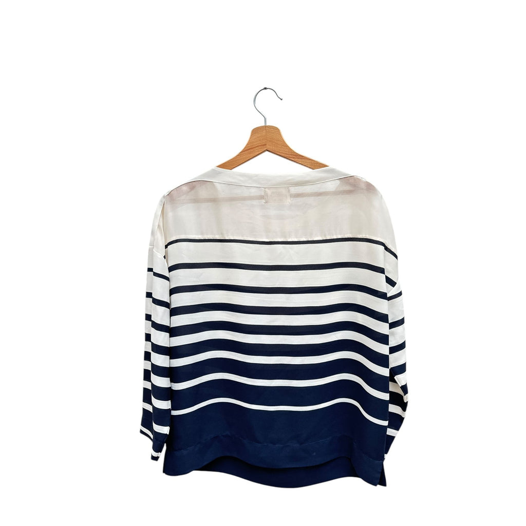 Navy White Striped Longsleeves