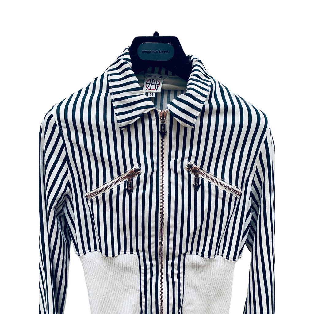 Jean Paul Gaultier Vintage JPG Striped Jacket  Size M fits S