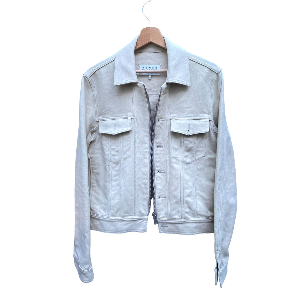 SS 2016 Beige Buttonless Trucker Jacket