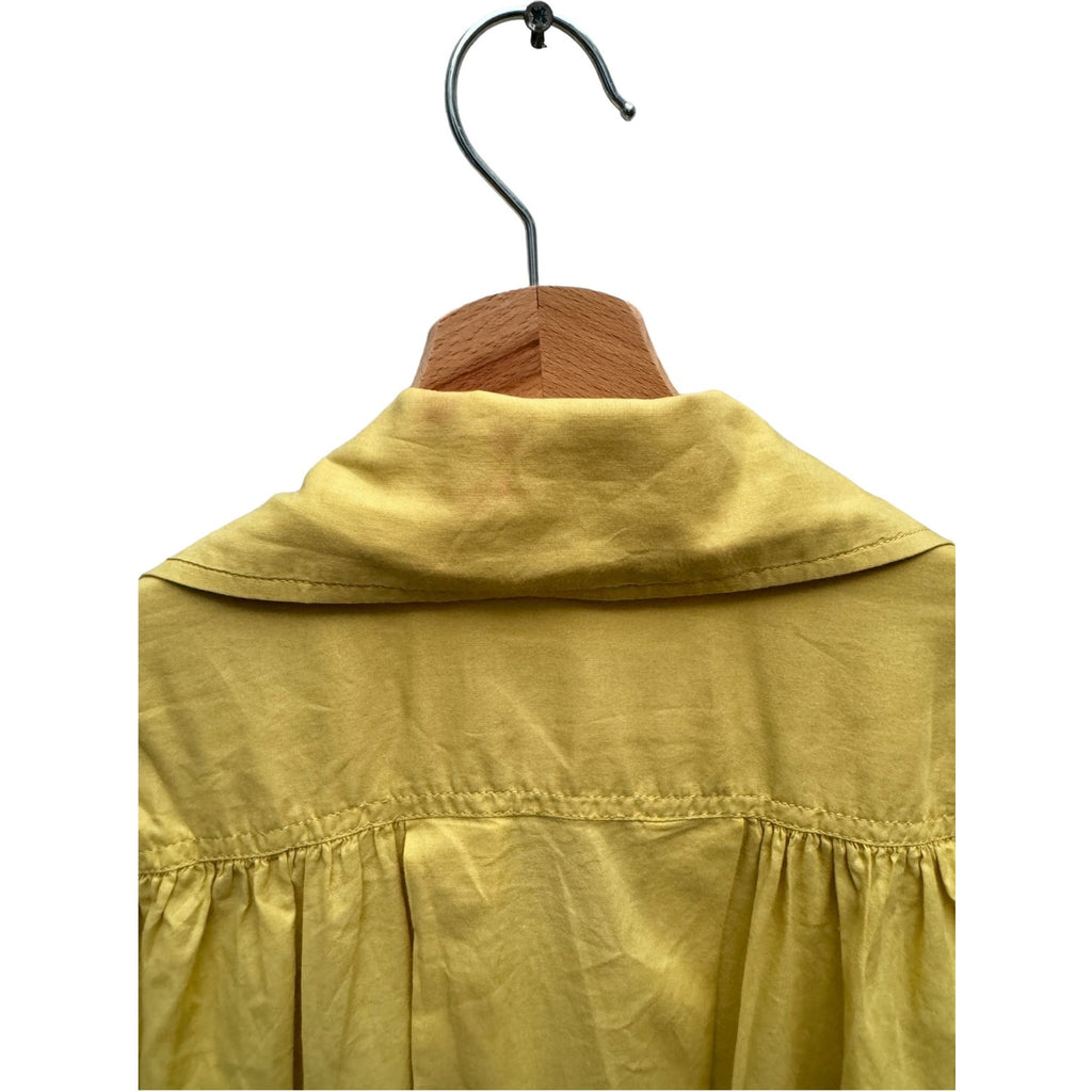 Vintage 1990s Yellow Cotton Summer Coat