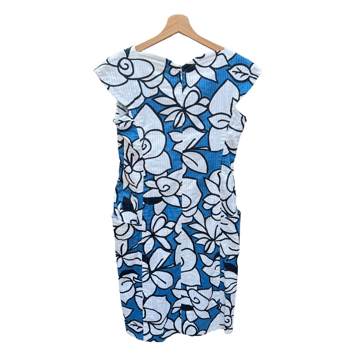 Vintage Blue White Floral Dress