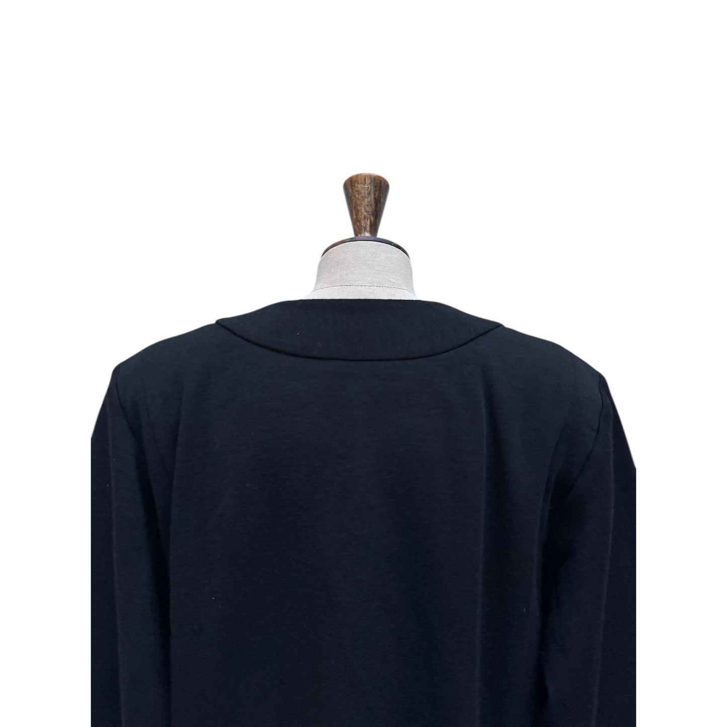  1980s Black Wool Dress