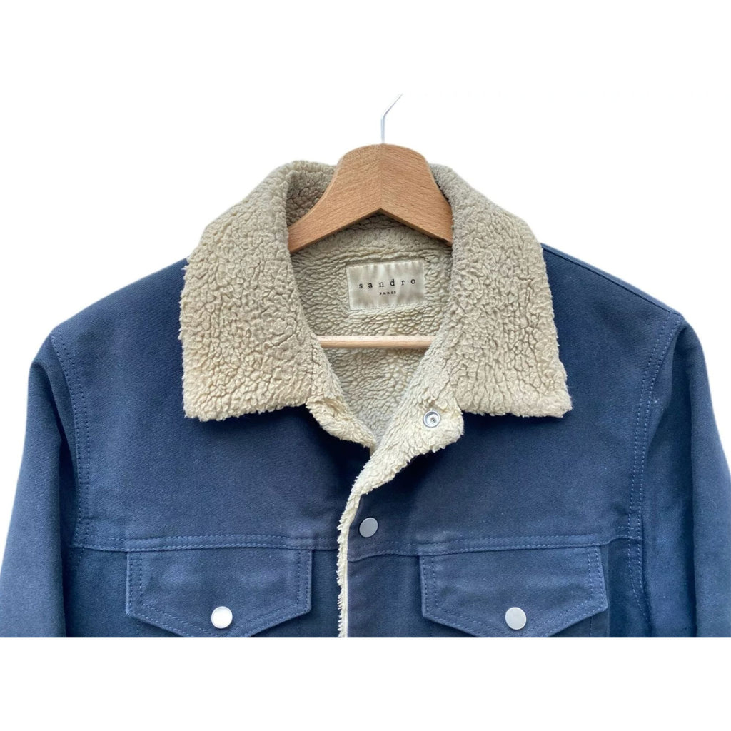 Navy Shearling Jacket  Fully lined