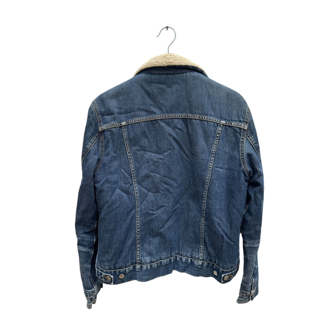 Denim Blue shearling jacket Sherpa Lined