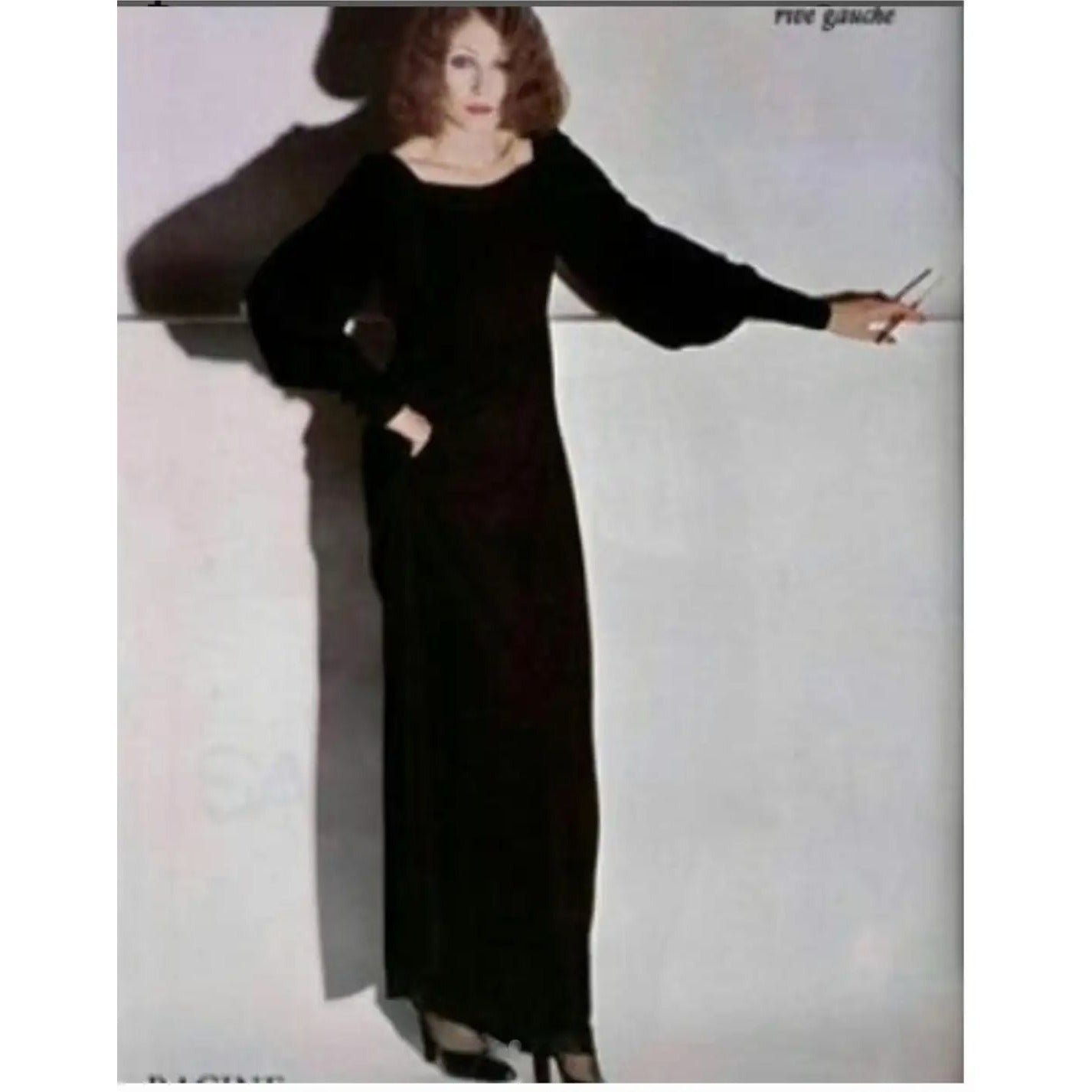 FW 1974 Black Evening Dress