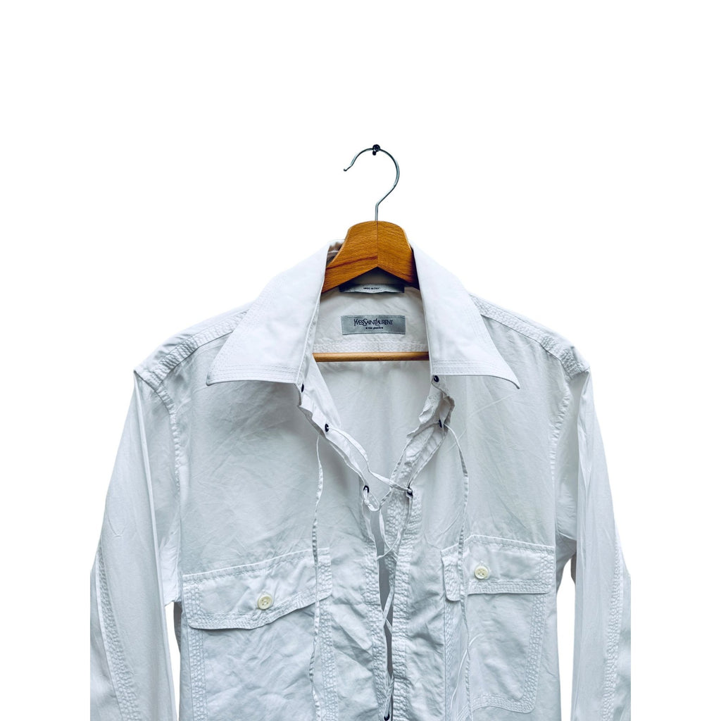 Vintage White Safari Shirt  Unisex