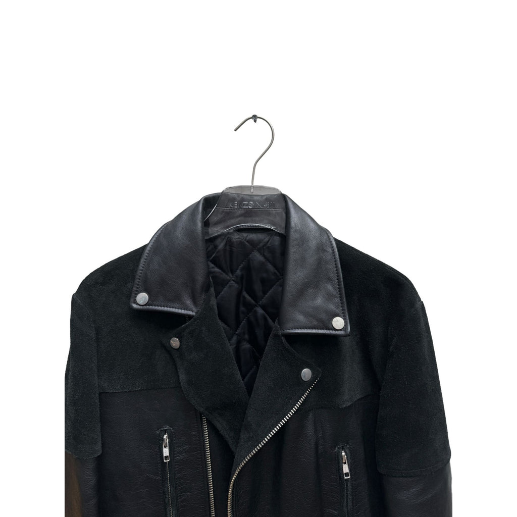 Suede + leather biker Jacket