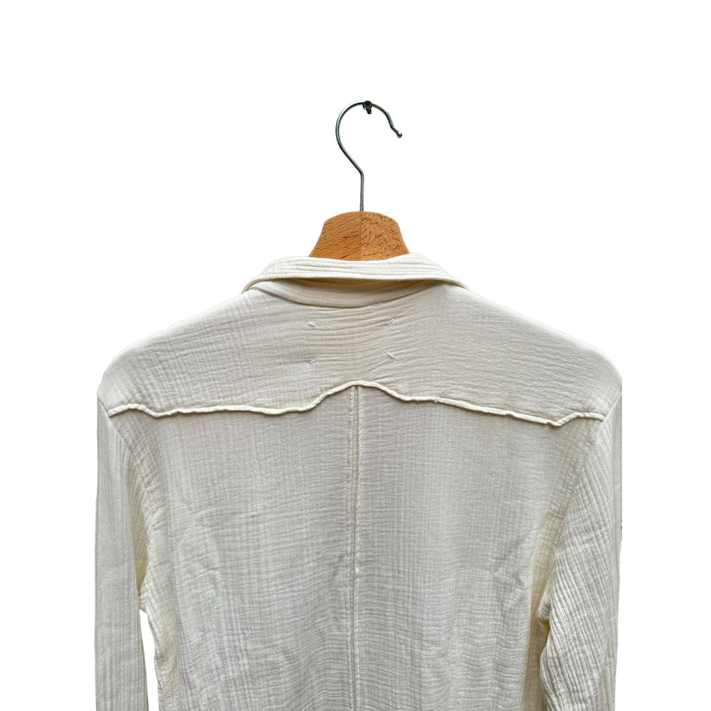 Vintage SS 2006 Cotton Crepe Cream Shirt