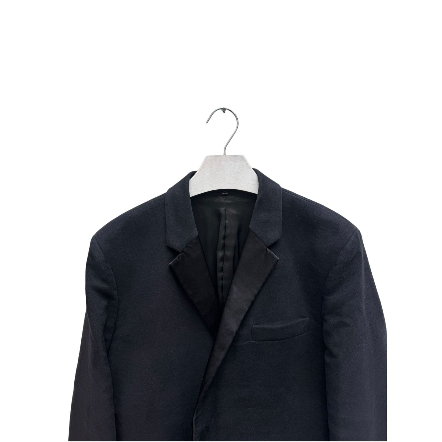 Vintage Dark Navy Tuxedo Moleskin Cotton Coat