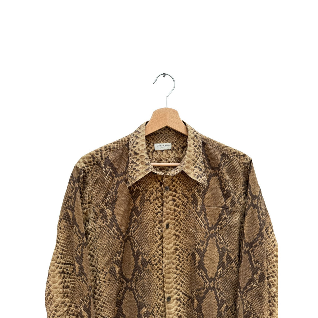 Snakeskin Print brown Shirt