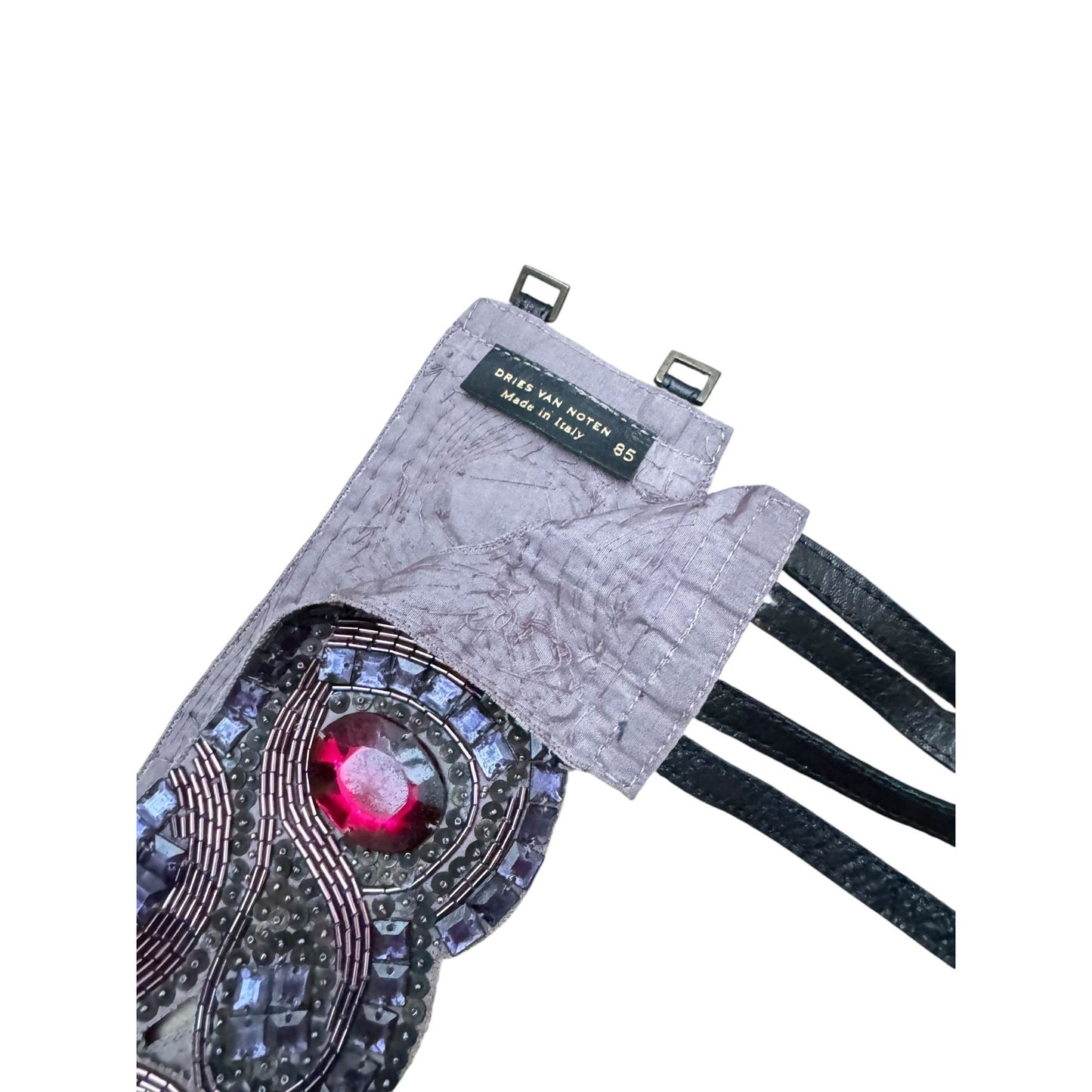 Vintage Purple Crystal &amp; Beaded Statement Belt