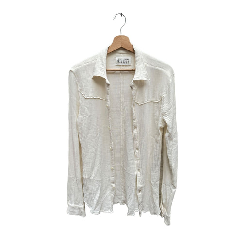 Vintage SS 2006 Cotton Crepe Cream Shirt