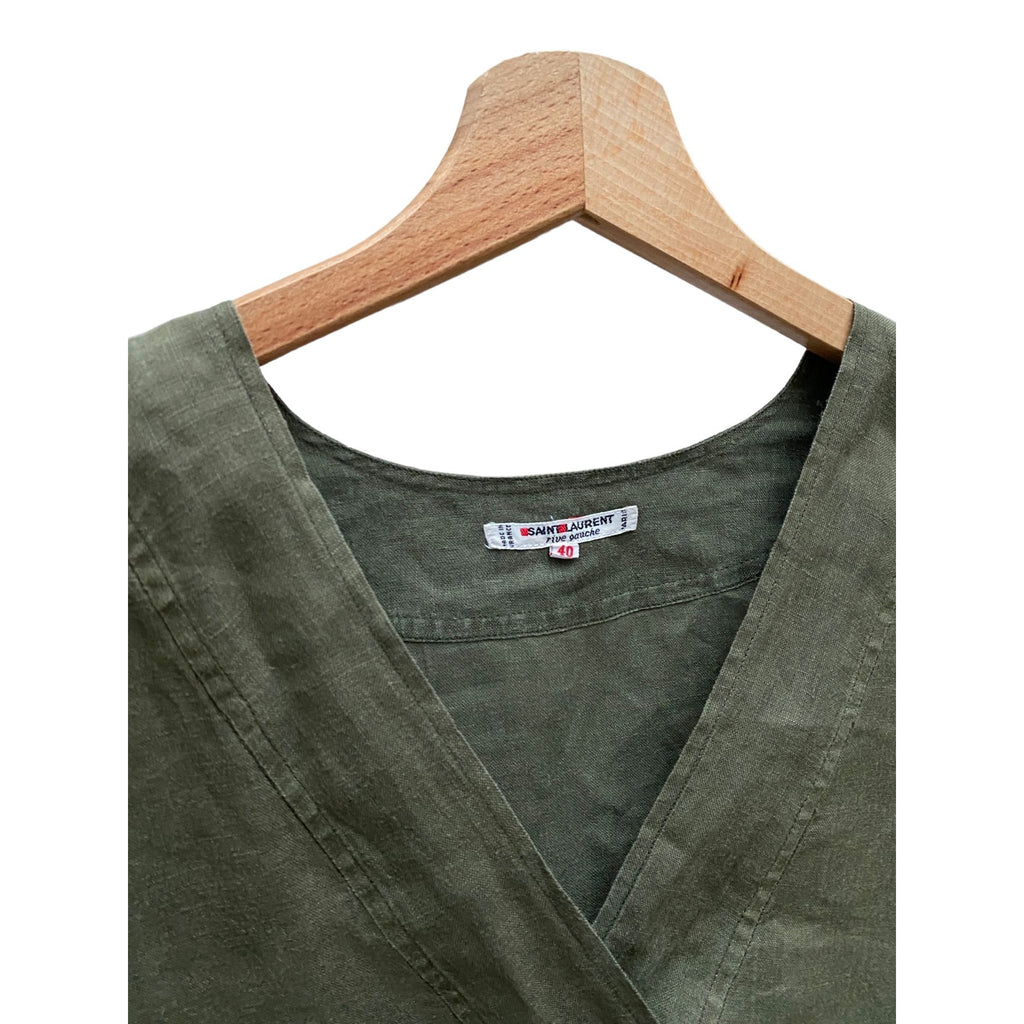 Vintage Kaki Linen T-shirt