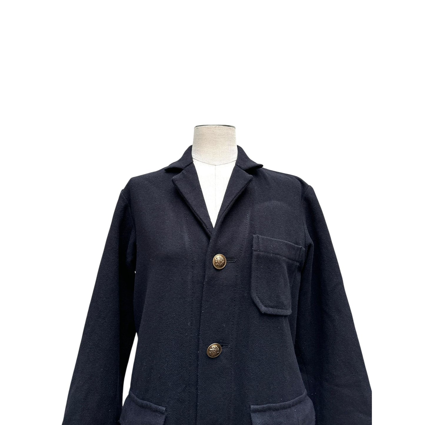 Vintage Navy Wool Coat