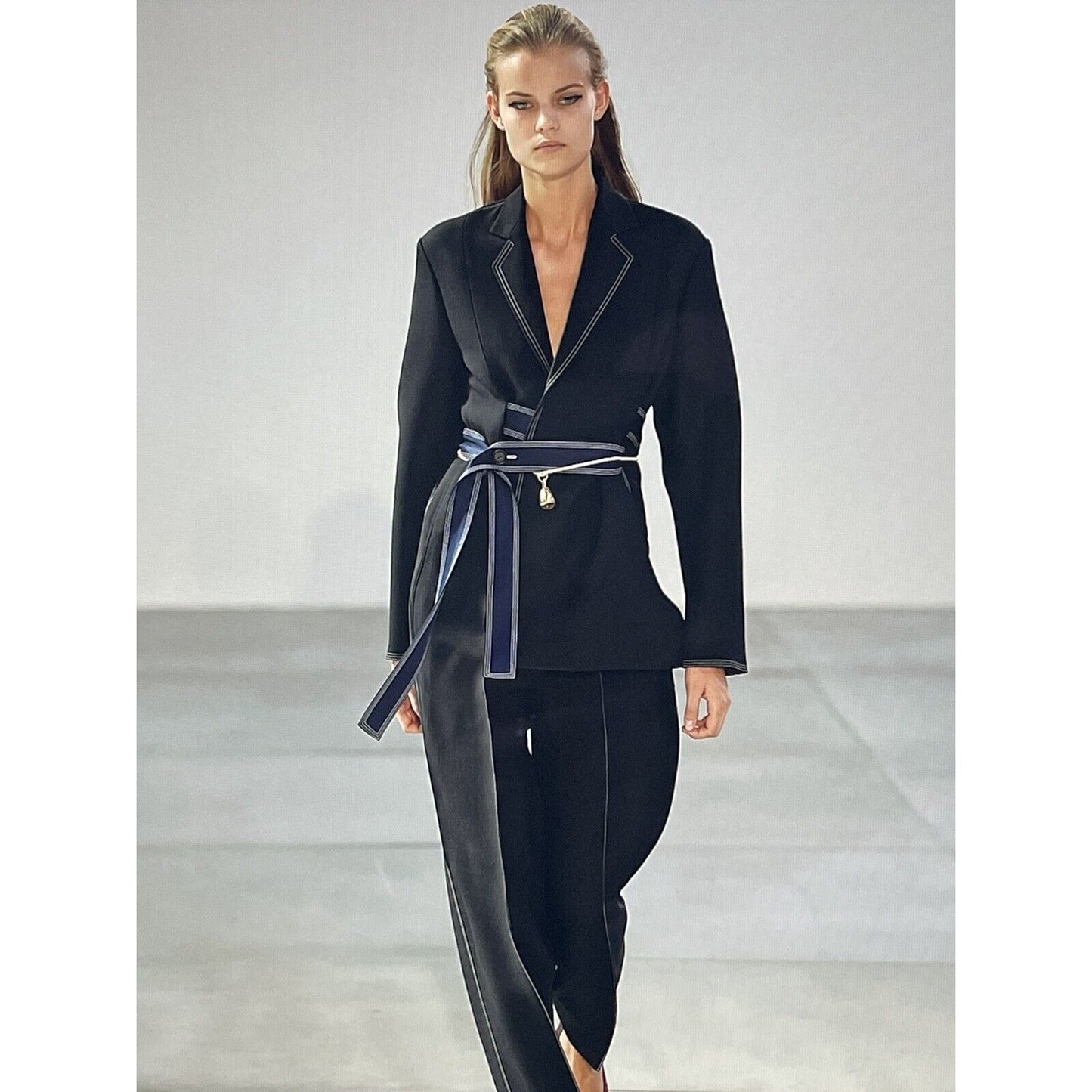 Phoebe Philo Navy Wool Wide Pants