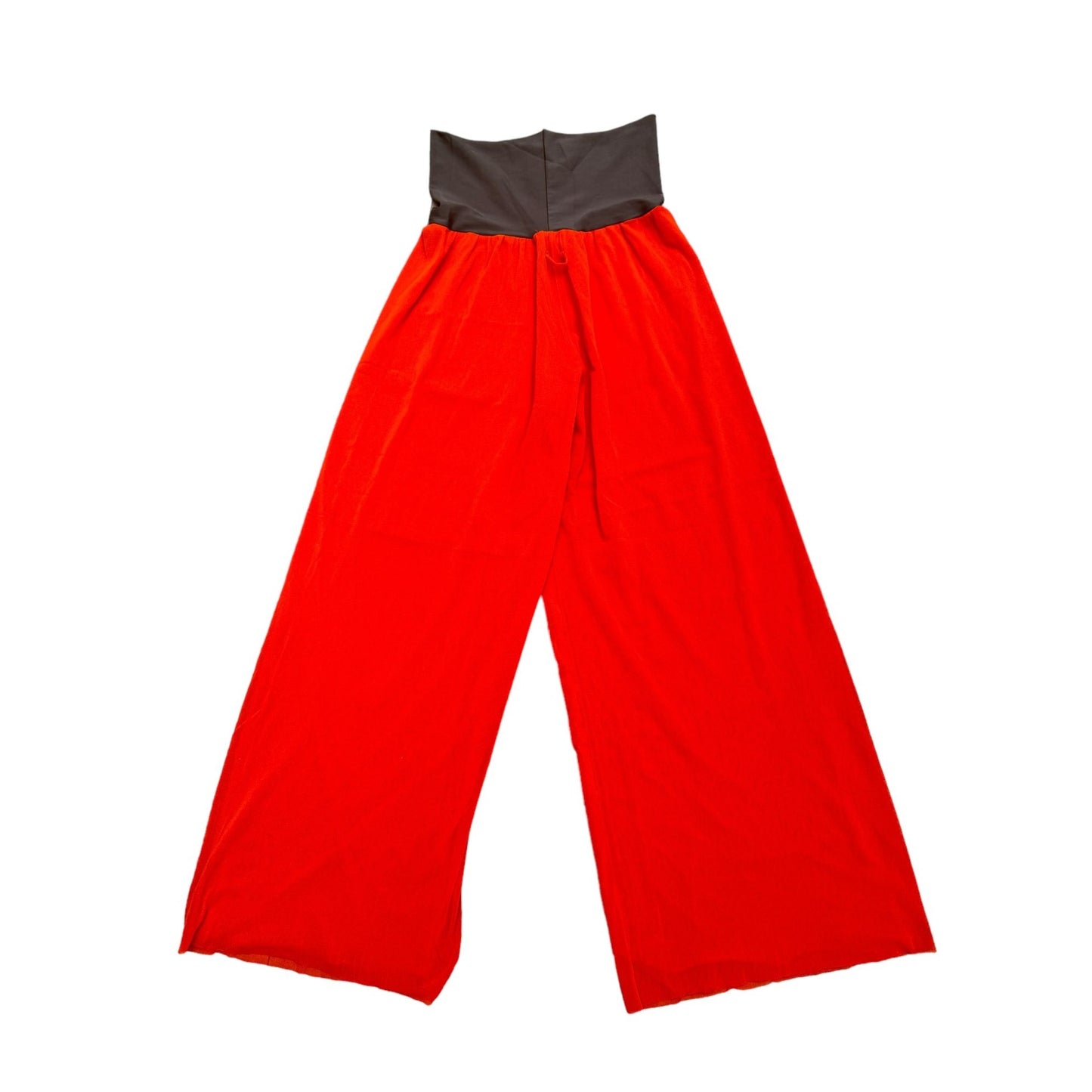 Vintage Orange Mesh Wide Pants