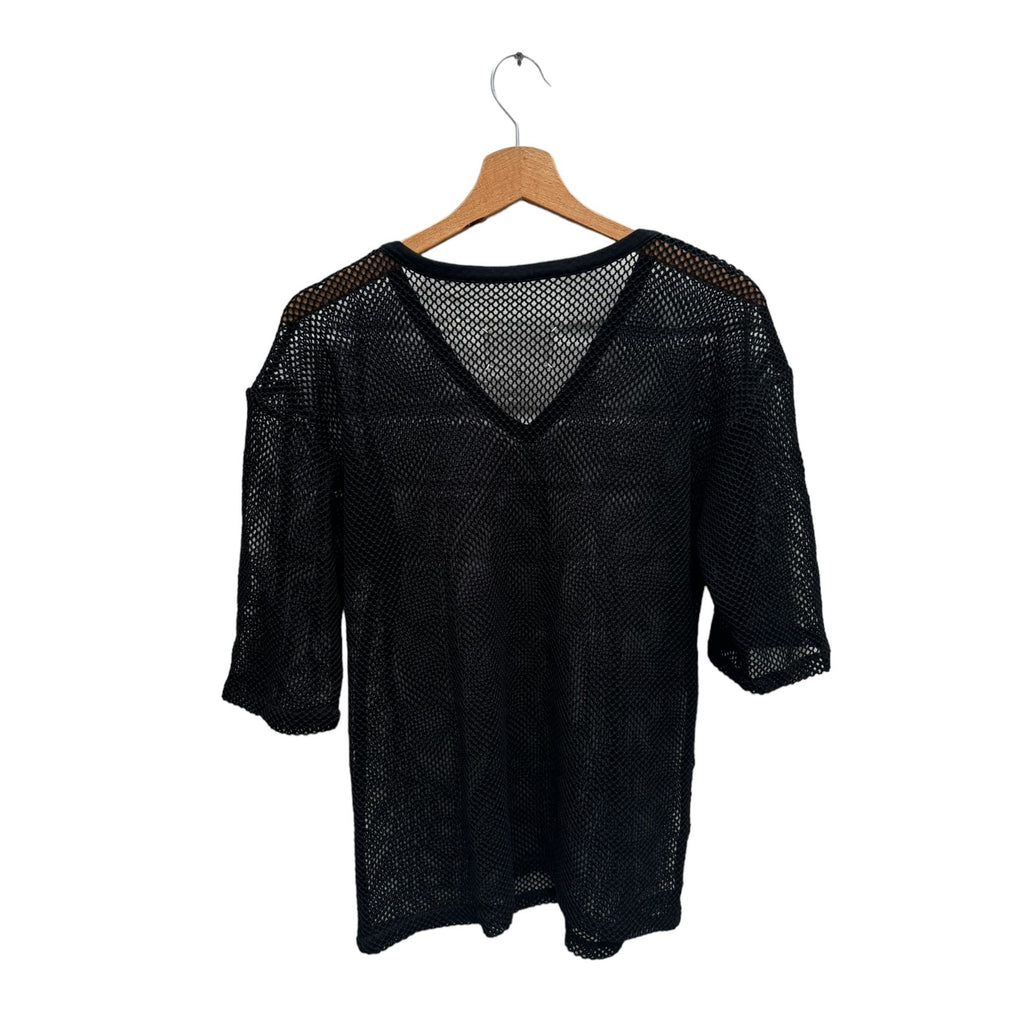 Black Nylon Mesh T-shirt Unisex