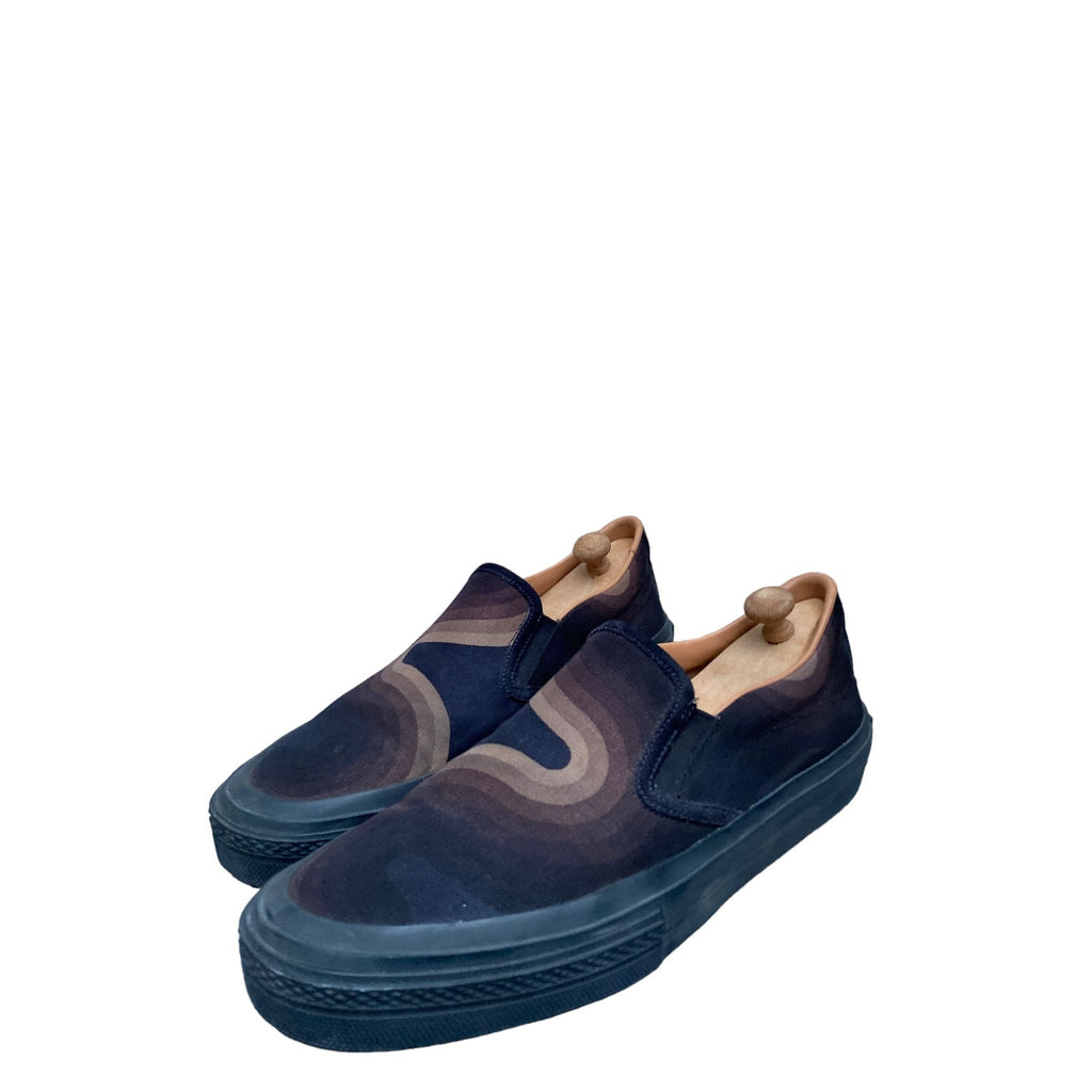 SS 2019  Navy Brown Wave Slip on Shoes