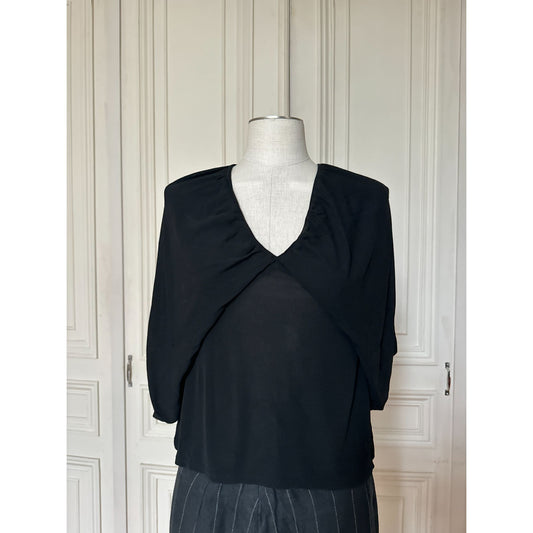 Vintage Black Viscose Top 
