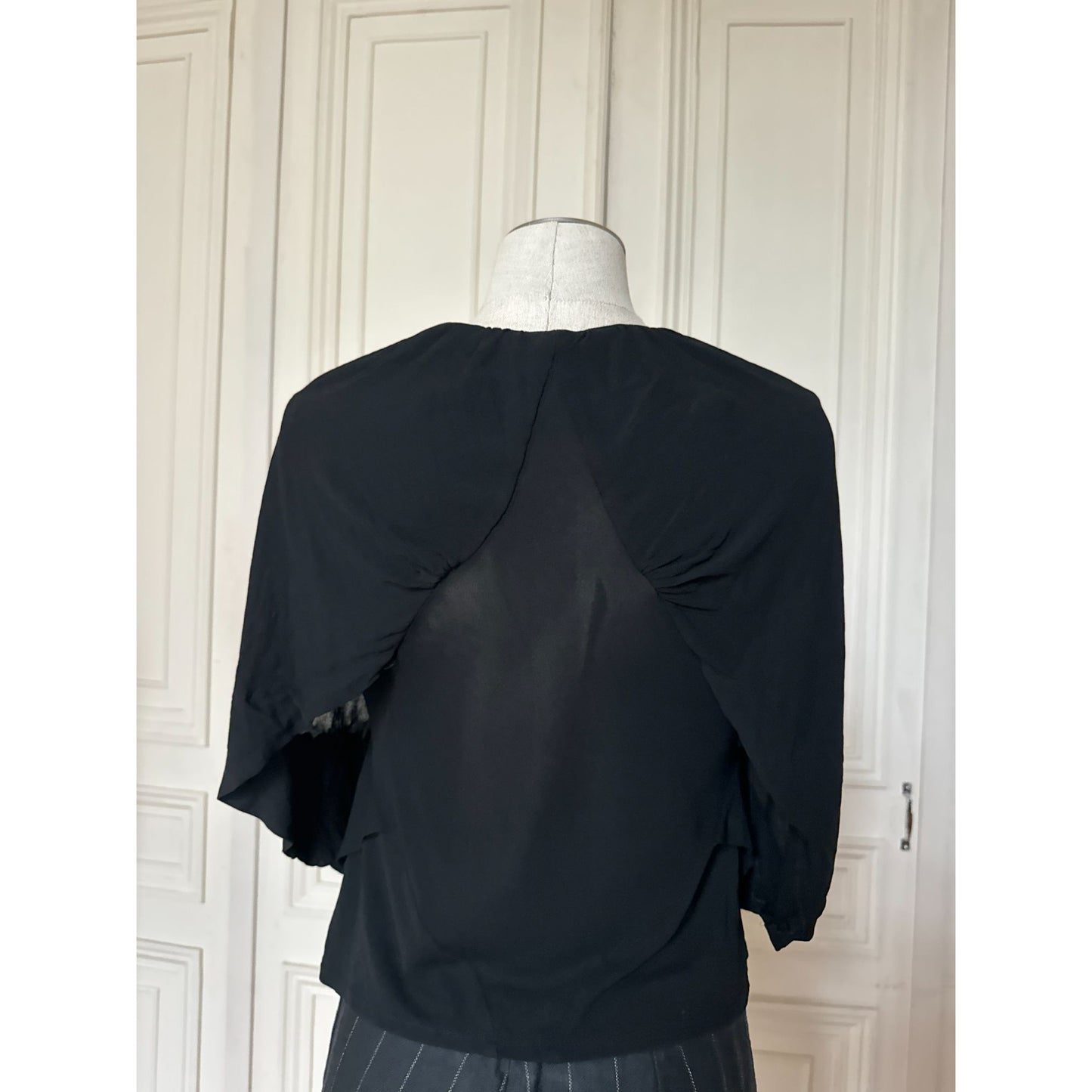 Vintage Black Viscose Top 