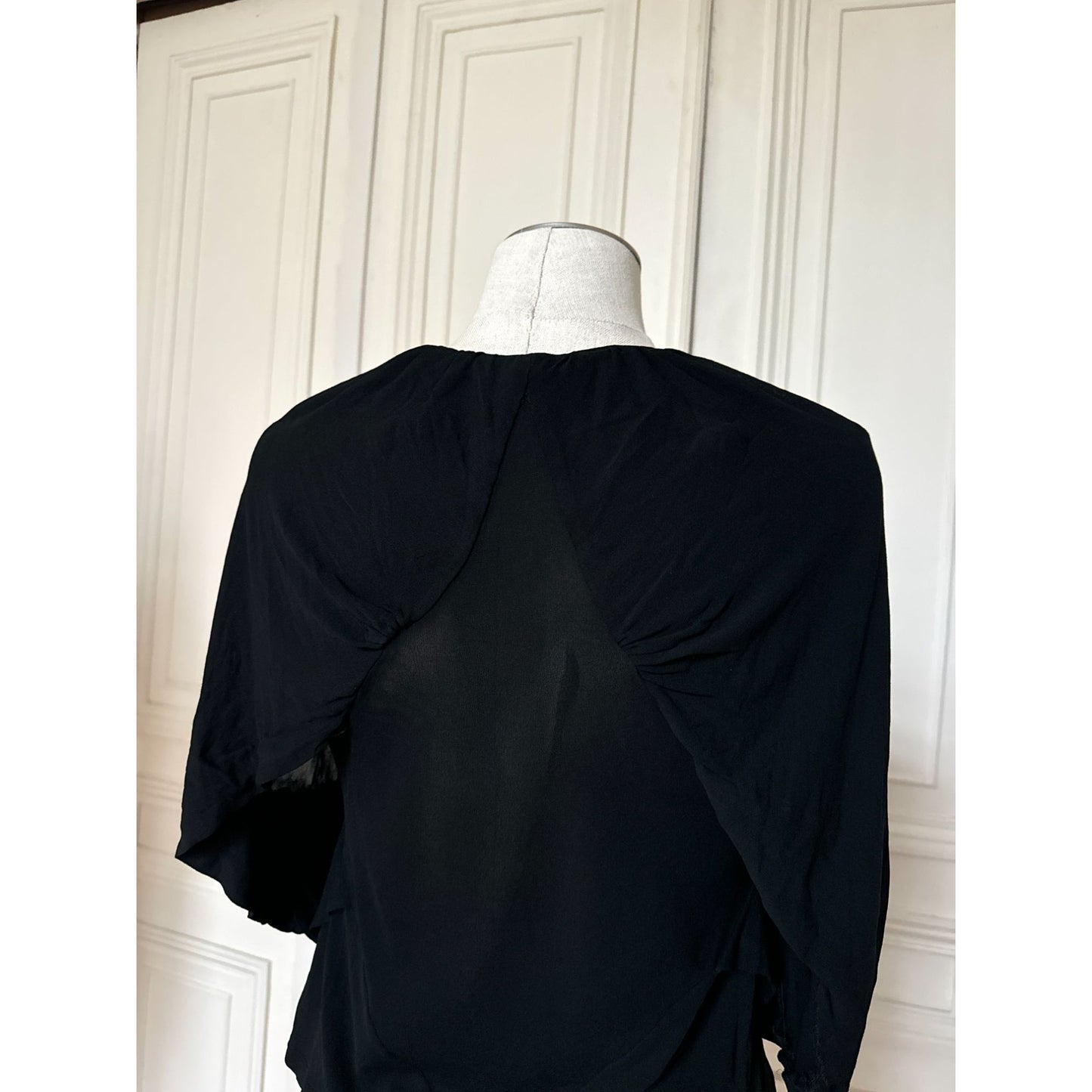 Vintage Black Viscose Top 