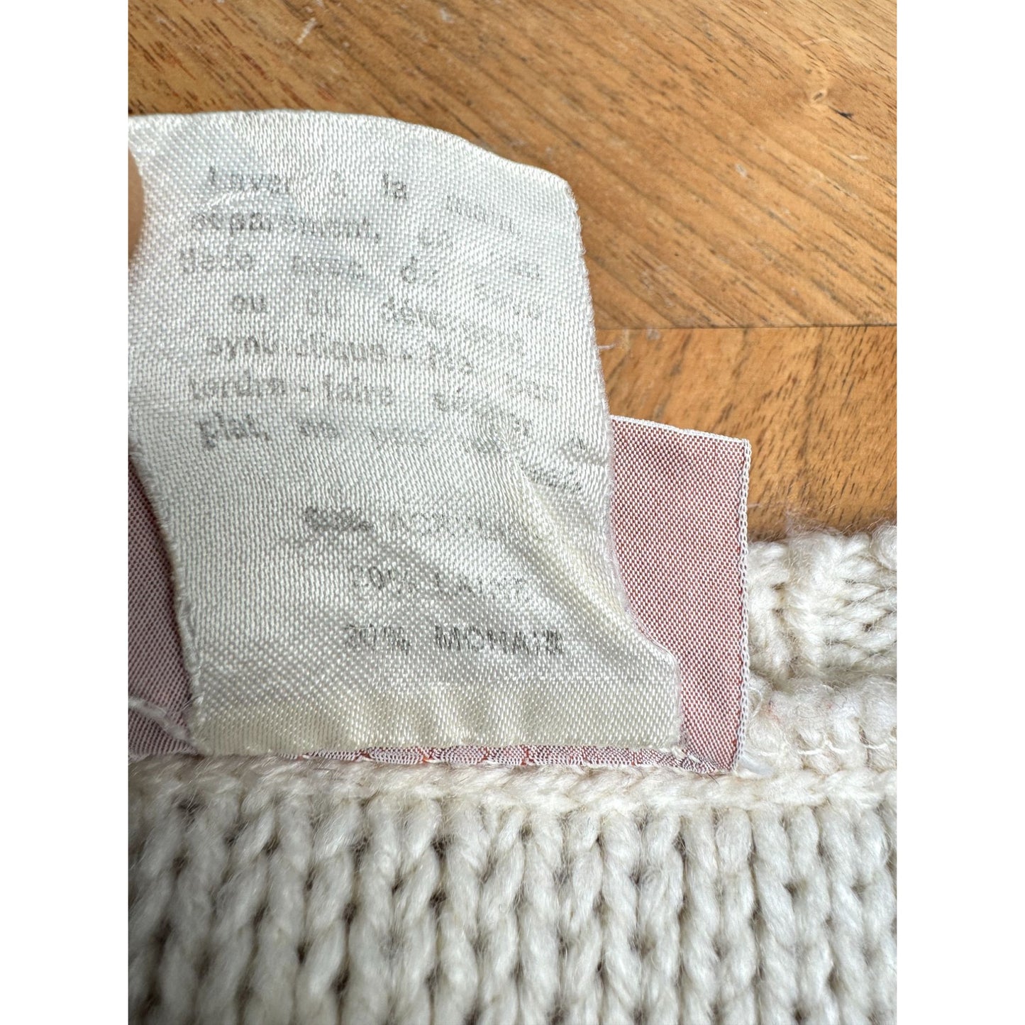 1970s Cream & Beige Cable Knit Vest