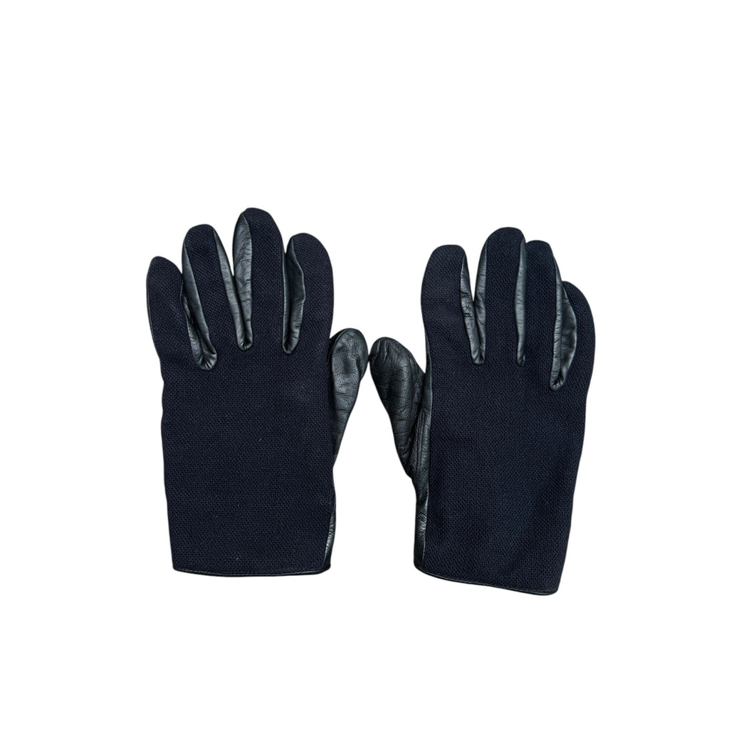 Vintage FW 2007 Navy Wool Leather Gloves