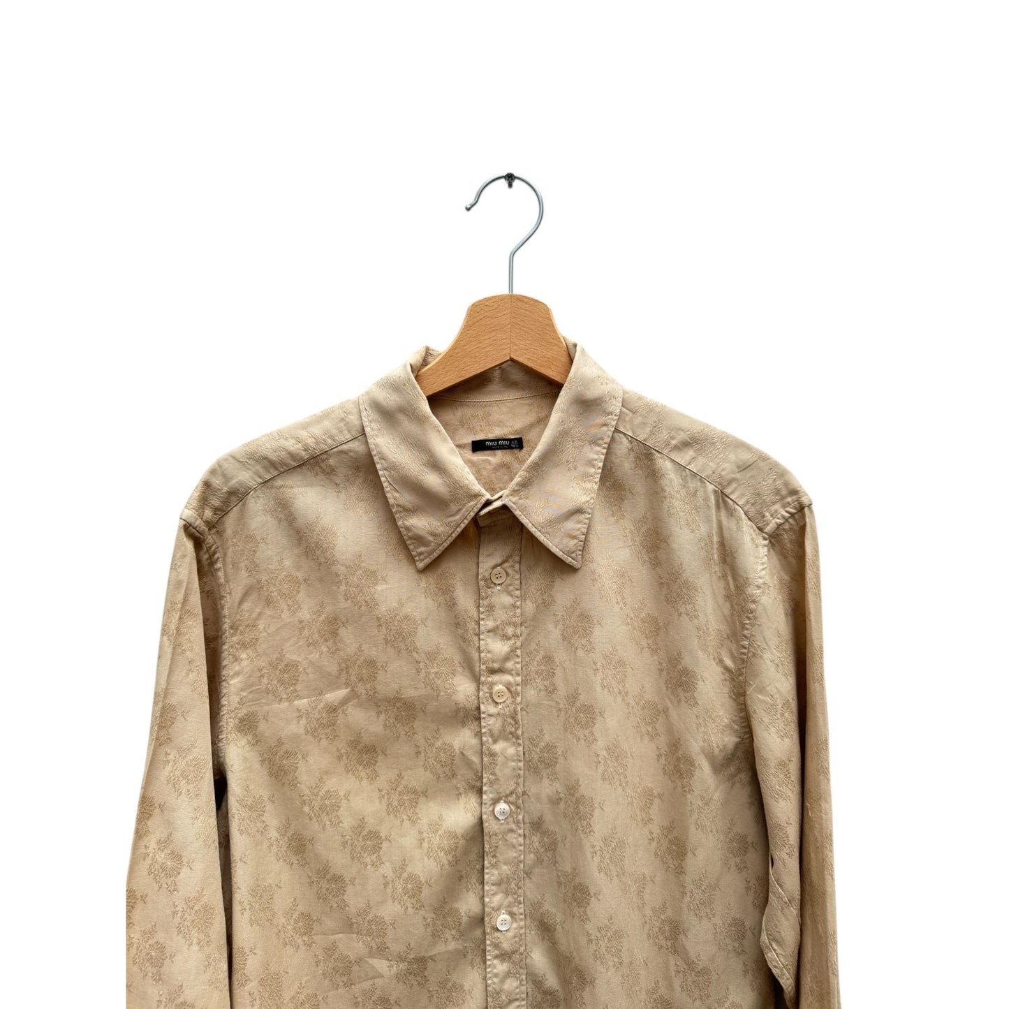 Beige Brocade Shirt