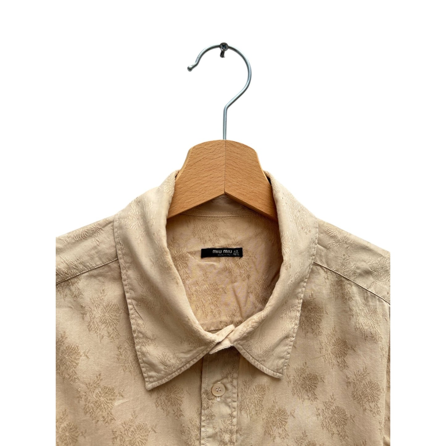 Beige Brocade Shirt