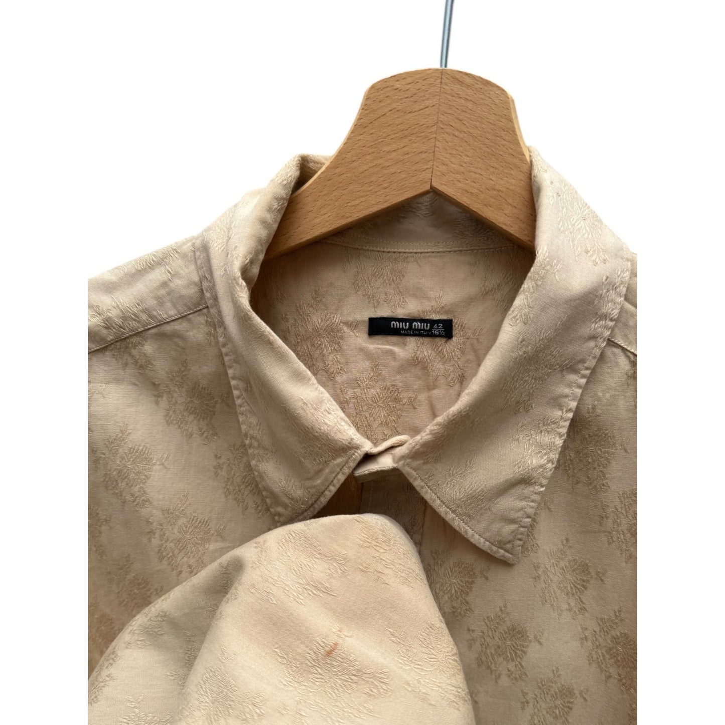 Beige Brocade Shirt