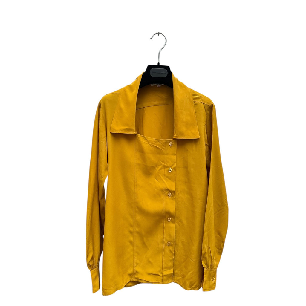 1970s Marigold Yellow Silk Shirt